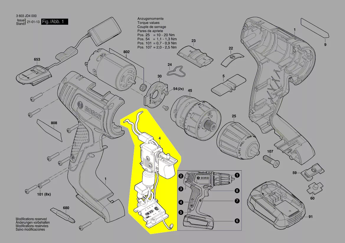 Interrupteur réf. 2 607 202 525 Bosch